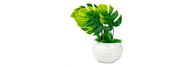 Planta artificial compacta decorativa