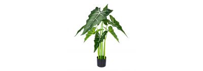 Planta artificial verde y negro