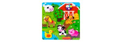 Rompecabezas madera animales granja