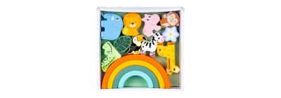 Set figuras madera animales