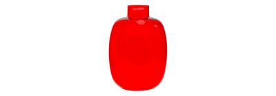 Jarrón decorativo rojo vidrio
