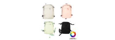 Bolso con zipper y broches
