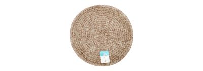 Individual redondo marrón beige