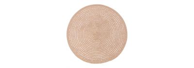 Individual plástico beige redondo