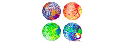 Bola plástica multicolor 9 pulgadas