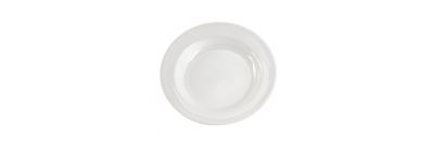 Plato melamina plano 8pulg blanco