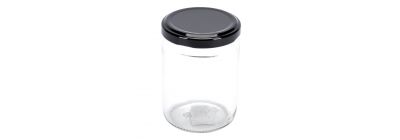 Frasco vidrio redondo para conserva con tapa 240ml