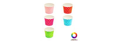 Recipiente cartón puntos grande