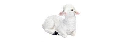 Oveja poliresina 12cm blanco surtido