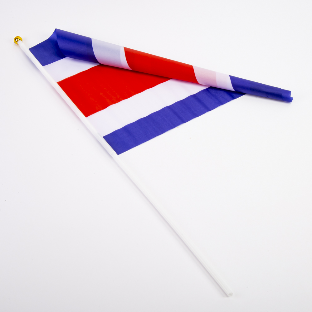 Bandera tela estampado Costa Rica 30x45cm