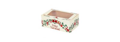 Caja navideña con ventana