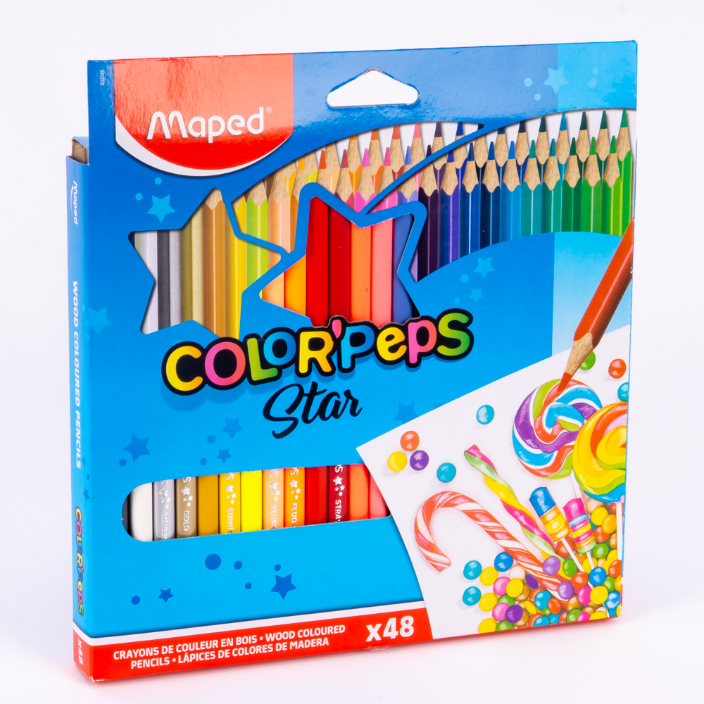 Lápiz color Maped peps star 48 unidades