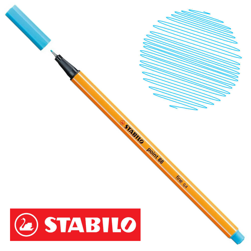 Pluma point 88 Stabilo turquesa azul