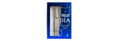Caja cerveza feliz día azul