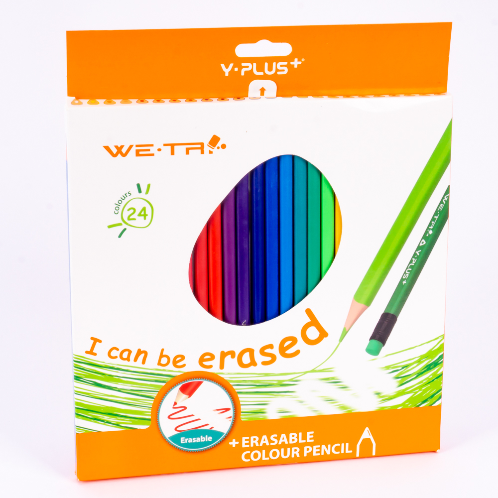 Lápiz color Y-plus con borrador 24 unidades