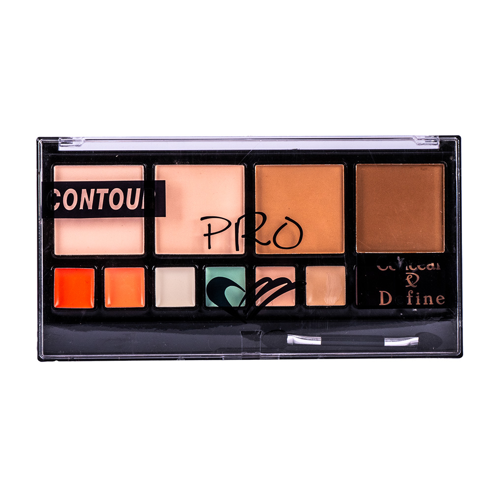 Paleta contorno Amuse pro kit 15 tonos con  doble brocha 21.2g