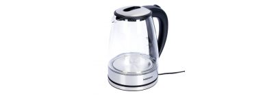 Tetera eléctrica 1.8l plateado con negro