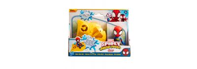 Figura plástica spiderman y balsa arácnida +3a