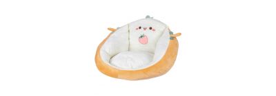 Sillón afelpado bordado fresa