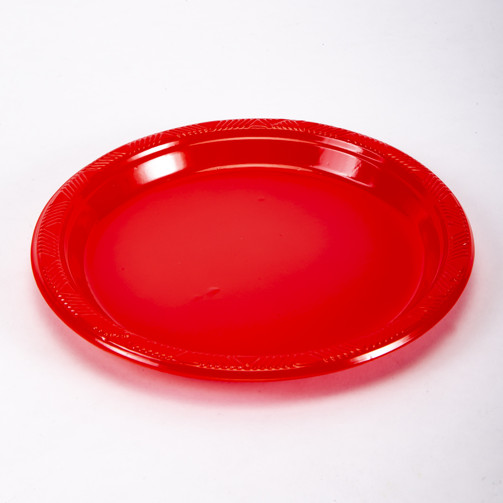 Plato redondo Happy 7pulg 8und rojo