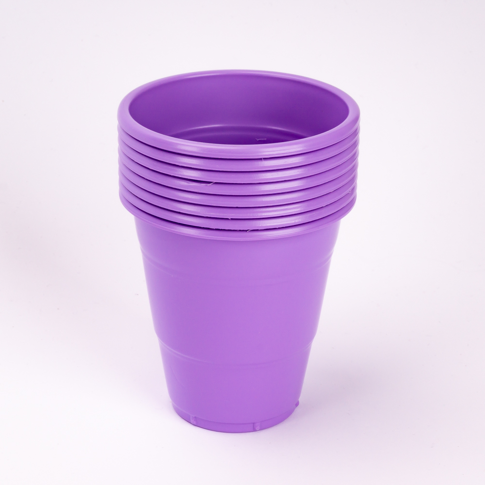 Vaso plástico 12oz 8und lila