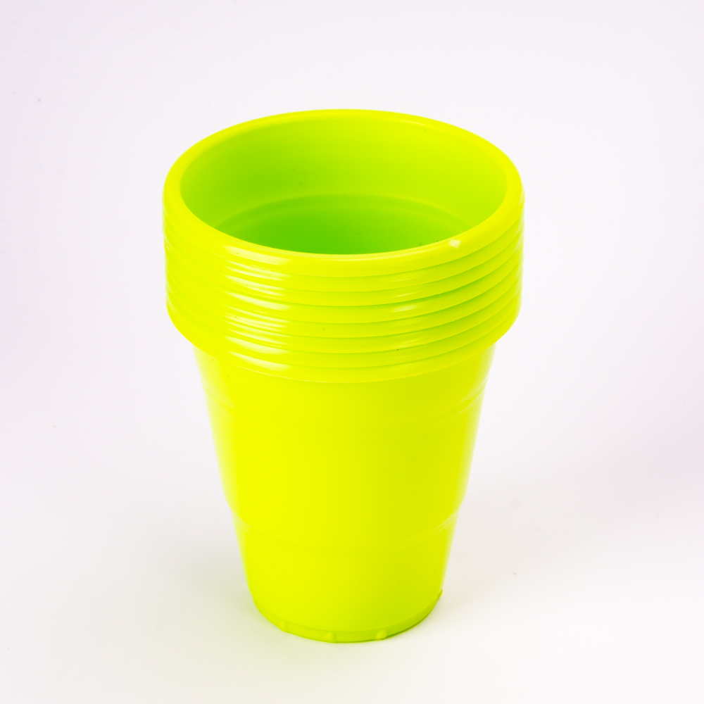 Vaso plástico 12oz 8und verde limón