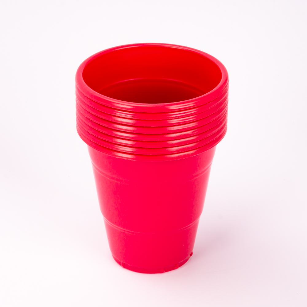 Vaso plástico 12oz 8und fucsia