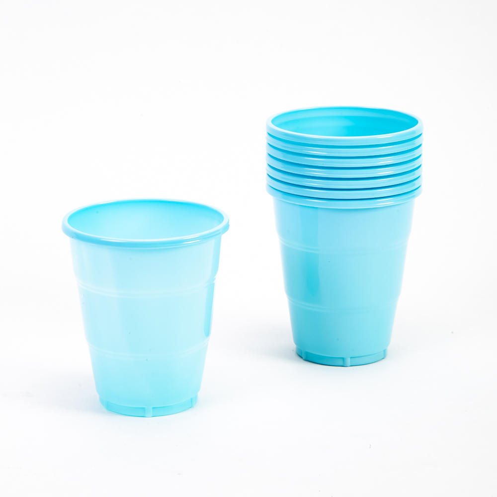 Vaso plástico happy 7oz 8und 