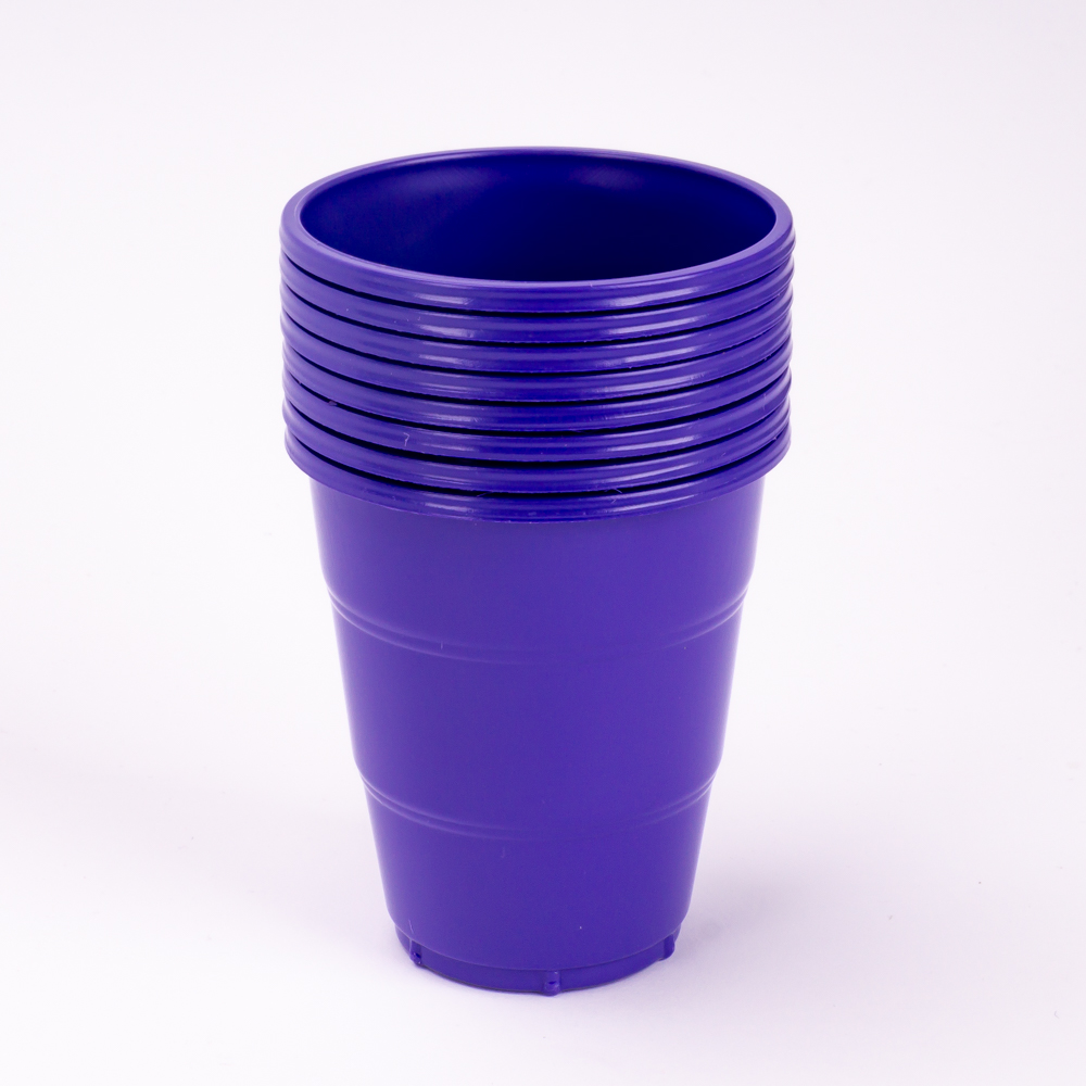 Vaso plástico 7oz 8und morado