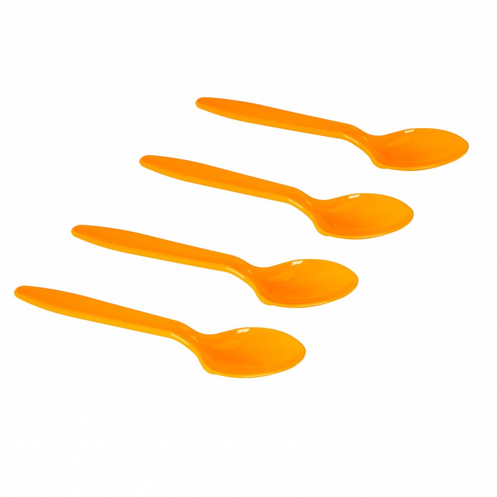 Cuchara plástica 8und naranja