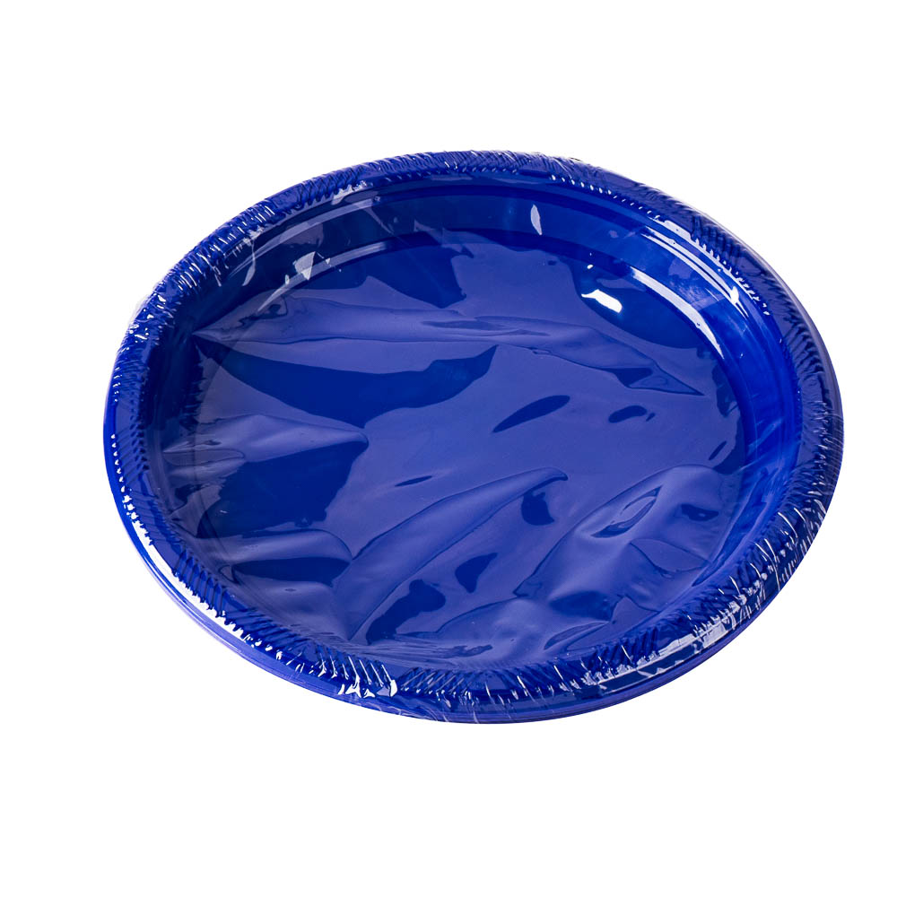 Plato plástico liso 7pulg 8und morado