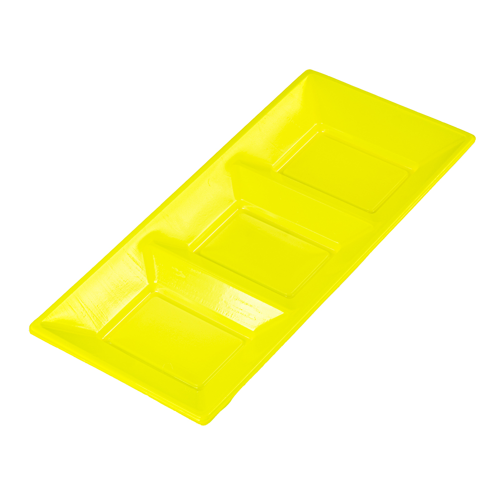 Bandeja plástica rectangular 3d 3und verde limón