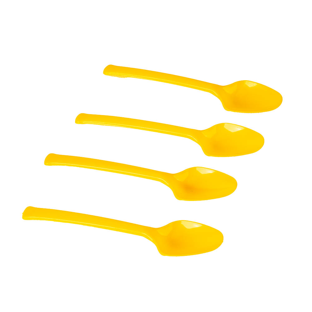 Cuchara plástica #5 8und amarillo