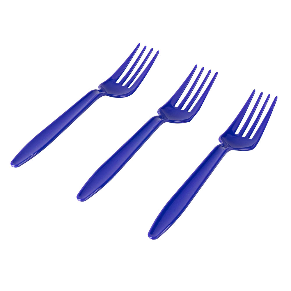 Tenedor plástico 8und morado