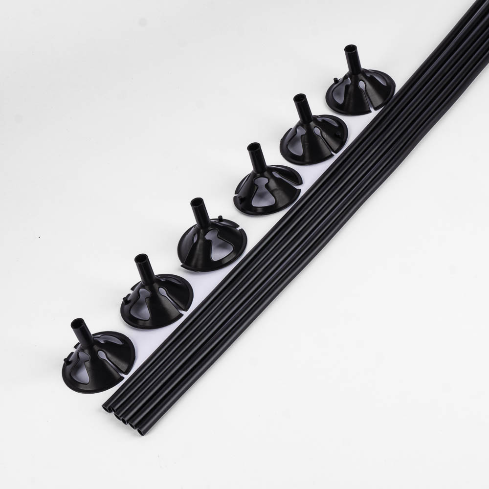 Base para globo plástica jumbo 6und negro