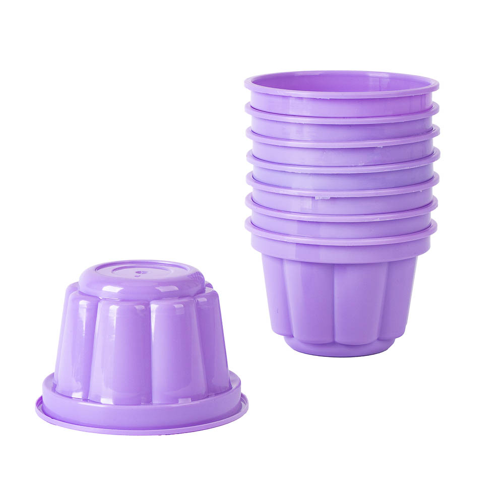 Vaso plástico gelatinero 4oz 8und lila