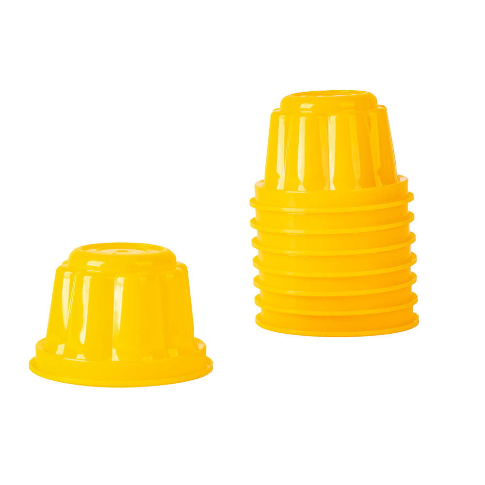 Vaso plástico gelatinero 4oz 8und amarillo