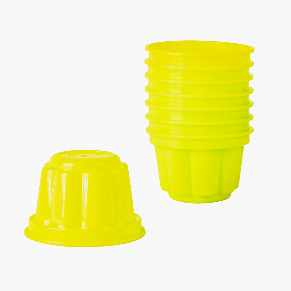 Vaso plástico gelatinero 4oz 8und verde limón