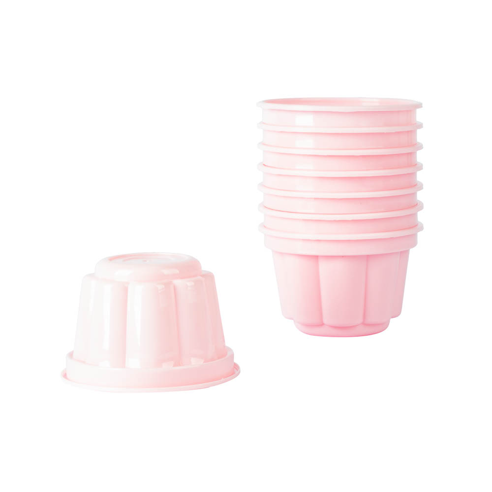 Vaso plástico gelatinero 4oz 8und rosado 
