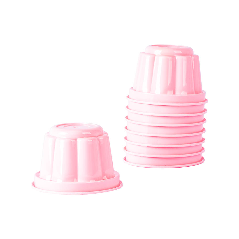 Vaso plástico gelatinero 4oz 8und rosado bebe