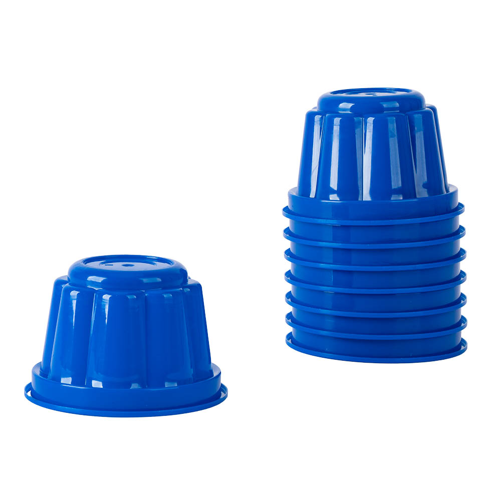 Vaso plástico gelatinero 4oz 8und azul