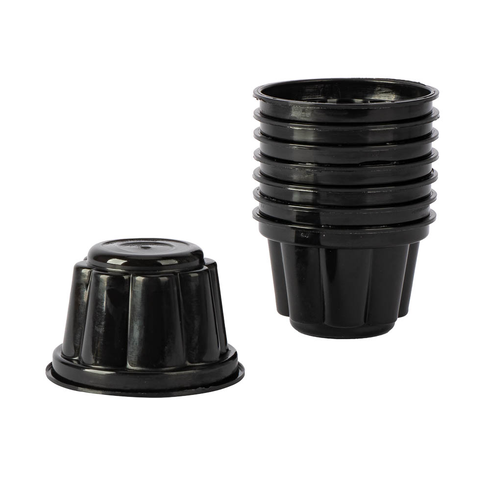 Vaso plástico gelatinero 4oz 8und negro