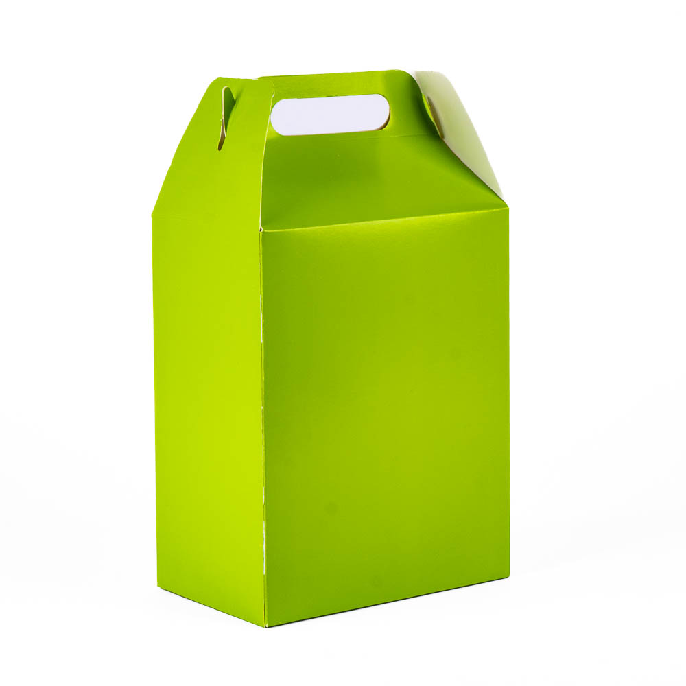 Caja cartón lisa 8und verde limón