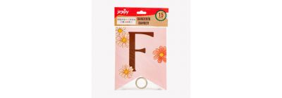 Banderín feliz día mama estampado flores 15pzas multicolor