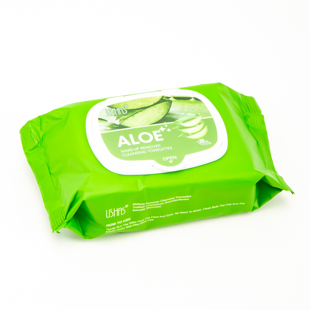 Toalla desmaquillante aloe 30und verde