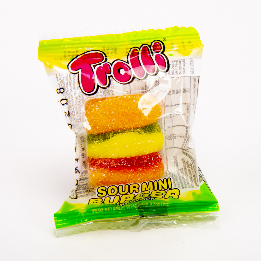 Gomita Trolli mini burger ácida Unidad