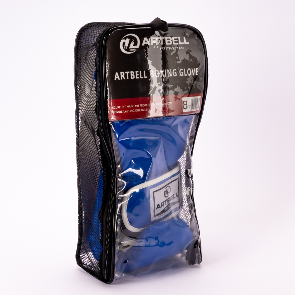 Guante boxeo Artbell con velcro liso 8oz azul