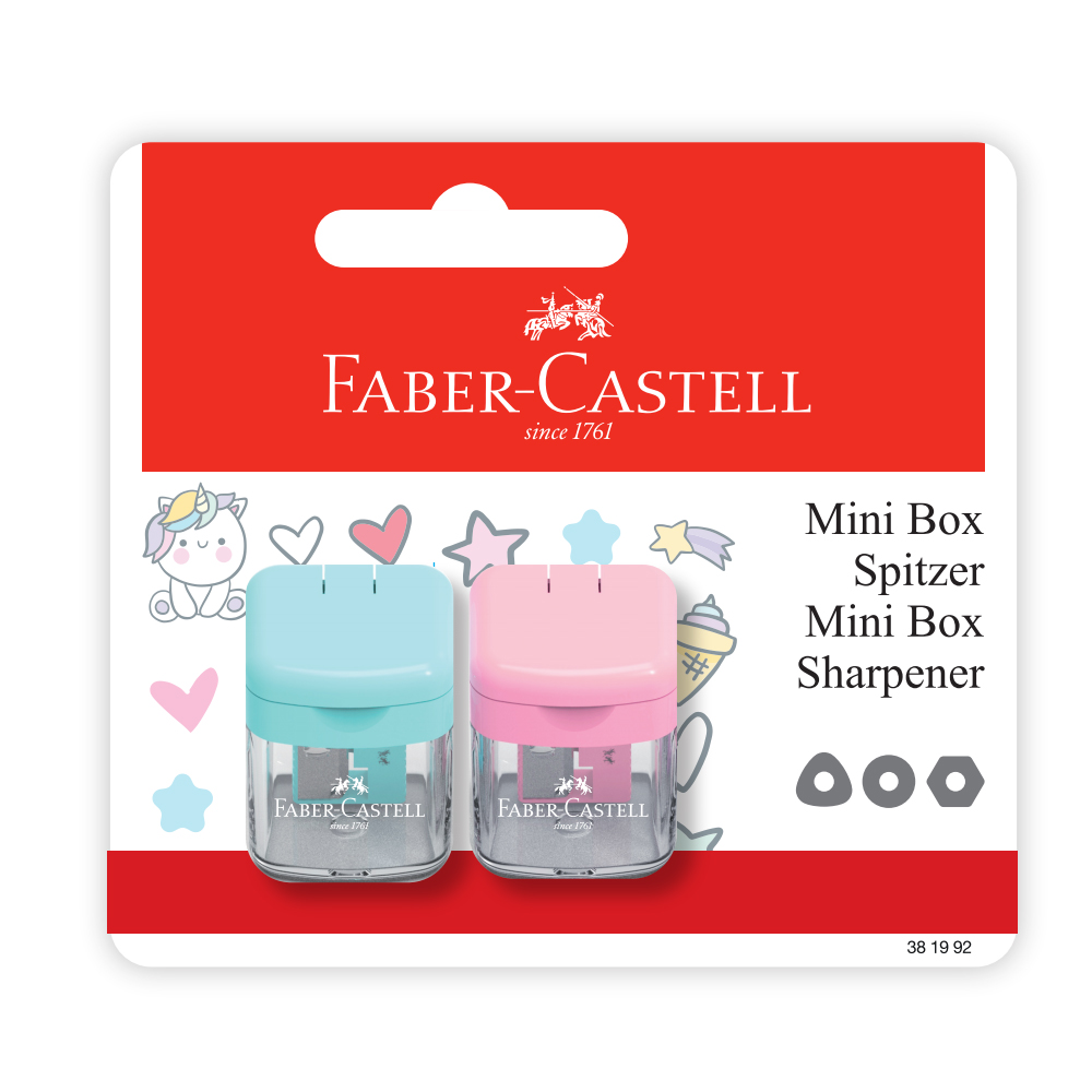 Sacapuntas Faber Castell mini box pastel 2und