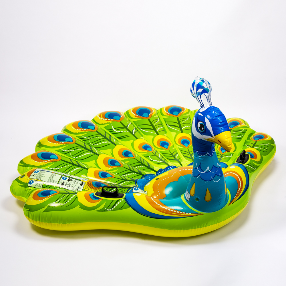 Flotador inflable pavo real 76x64x37pulg