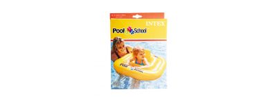 Flotador inflable plástico para bebé liso pool school 79x79cm amarillo